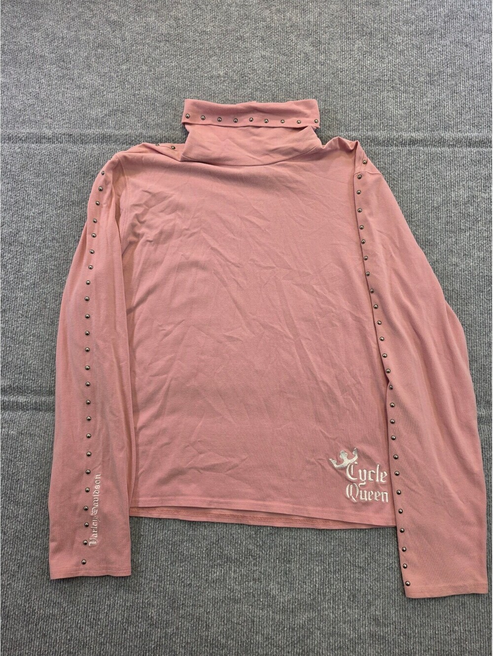 Womens L harley-davidson turtle neck long-sleeve